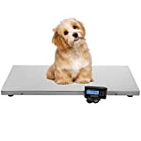 Bilancia a piattaforma, per cani, veterinario, in acciaio inox, 300 kg