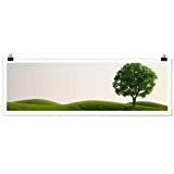 Bilderwelten Poster - Green Peace - Panorama Formato Orizzontale, Carta Lucida 50 x 150cm