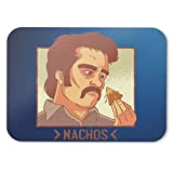 BLAK TEE Funny Pablo Escobar Easting Nachos Mouse Pad 18 x 22 cm in 3 Colours Blu