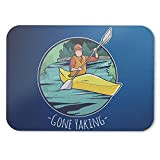 BLAK TEE Gone Kayaking Logo Mouse Pad 18 x 22 cm in 3 Colours Blu