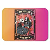 BLAK TEE Halloween Muertos Couple Mouse Pad 18 x 22 cm in 3 Colours Pink Giallo