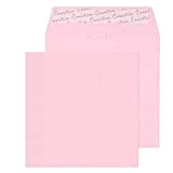 Blake Creative Colour 160 x 160 mm, 120 g/m², buste quadrate, nastro adesivo (601), colore: rosa lagetto (Confezione da 500)