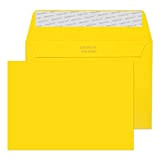 Blake Creative Colour-Buste formato C6, 114 x 162 mm,-Buste con chiusura adesiva, colore: giallo (Confezione da 25)