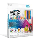 Blendy Pens Blend & Spray Set di 10 pennarelli, 5 pastelli, 6 poster magici, 2 stencil e aerografo, 10 colori ...