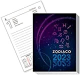 Blocco agenda almanacco zodiaco ricambio 2023 ricambio BIANCO agenda da tavolo + omaggio segnalibro