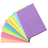 Blocco note autoadesive con linee, 400 fogli adesivi a righe, note adesive colorate per ufficio, scuola e casa (8 colori, ...