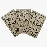 Blocco per gli Appunti TDL Typo – Pack di 3 piccoli Taccuini tascabile Made in francia di 48 pagine a righe