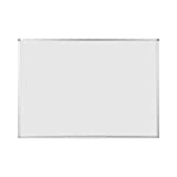 BoardsPlus - Lavagna Magnetica, Cancellabile A Secco, Con Cornice Sottile In Alluminio Anodizzato, Superficie In Acciaio Laccato, Bianco, 105 x ...