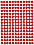 Bollini Adesivi Colorati Rotondi 8mm Rossi - Etichette Adesive Colorate Multiuso Scrivibili da 0,8cm - Confezione da 2520 Pezzi