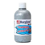Borgione Tempera acrilica 500 ml - Argento