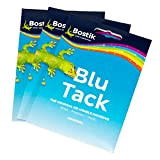 Bostik Blu Tack Mastice adesivo riutilizzabile, confezione da 3 pezzi, 48 g Each pack is approx 48g Blue