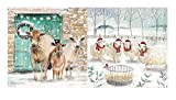 Box of 20 Sheep & Cows Shelter Fairdeal Charity Christmas Cards Boxed