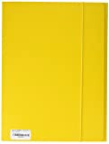Brefiocart 0208805 - Cartella lucida con elastico tondo, 35 x 25 cm, Giallo, Confezione da 10 pezzi