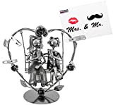 Brubaker Scultura di Una Coppia di sposi sull'altalena, circondata da Un Gran Cuore con Fermagli per Appendere Banconote o Foto ...