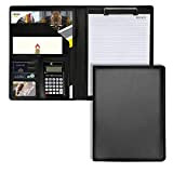 Brynnl Portfolio Folder A4 Conferenza Caso Padfolio cartella business con il calcolatore/Lettera / A4 Size Appunti, cartelle portadocumenti per Interview, ...