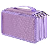 Btsky® Colored Pencil Case con compartments-72 carta borse pratico matita grande per acquerello matite, penne gel e normali matite Purple