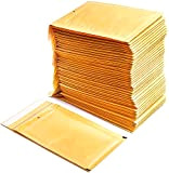 Buste imbottite di carta bolla interna in polietilene, colore marrone, borse per spedizioni con capacità per riporre documenti (20 buste, ...