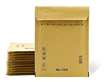 Buste imbottite di carta bolla interna in polietilene, colore marrone, borse per spedizioni con capacità per riporre documenti (5 buste, ...