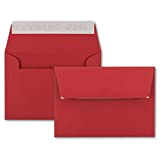 Buste per lettere, in colori vivaci, formato B6, di dimensioni 175 x 125 mm, chiusura adesiva 100 Umschläge rosso rose