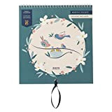 BusyB Calendario mensile per la famiglia gennaio-dicembre 2023, Uccelli, Calendario grande con layout a 6 colonne per orari e compleanni ...