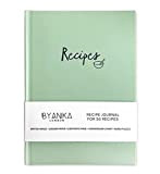 BYANIKA - Libro di ricette per ricette, copertina rigida pastello con modello di ricettazione, diario diario e libro di ricette ...