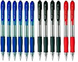 C.arge - Penna Pilot Supergrip, confezione da 12 pezzi (6 blu, 4 nere, 2 rosse)