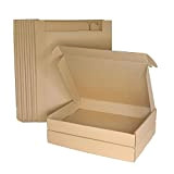 C4 A4 Scatole di spedizione in cartone ondulato, 320x222x46mm grandi scatole postali per la spedizione, scatole di imballaggio marrone per ...