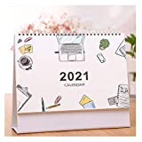 Calendari da Tavolo Calendario da tavolo 2021, creativo e semplice Ufficio calendario bella tavolino della decorazione, carta spessa ideale for ...