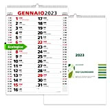 Calendario 2023 da Muro Olandese Classico con Feste Settimane Lune e Santi in Carta ECOLOGICA al 100% - Certificata FSC® ...