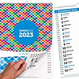 Calendario 2023 da Muro Olandese "Positivo" | Ideale per segnare Appuntamenti ed Impegni | Dimensioni 30x42 | 16 facciate | ...