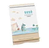 Calendario da tavolo 2019-2020, calendario per ufficio, calendario in legno piccolo, G09