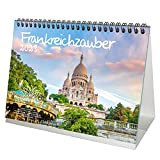 Calendario da tavolo in formato DIN A5, per 2023 Francia, set regalo contenuto: 1 calendario, 1 biglietto di Natale e ...