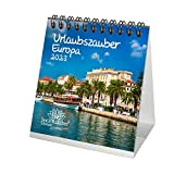Calendario da tavolo"Magia del Viaggio Europa" per 2023, formato 10 cm x 10 cm, motivo città e campagna