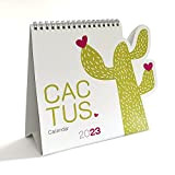 CALENDARIO DEL CACTUS | Calendario 2023 da scrivania, calendario da tavolo con cactus | Calendario ironico idea regalo 2023