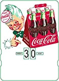 Calendario perpetuo Coca-Cola: pubblicità Vintage con Livreur di un Pack di 6 bottiglie