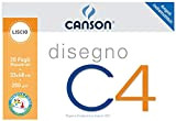 Canson Album da Disegno C4 Liscio riquadrato - 33x48 cm - 200 g/mq - 20-100500454