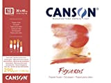 Canson Figueras - Blocco da disegno per colori a olio e acrilico 10 fogli, 290 g, grana in tela di ...