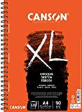 Canson XL Croquis, ideale per schizzo o disegno, carta leggera 90g/m, A4-21 x 29, 7 cm, 120 fogli grana fine, ...