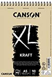 CANSON XL® Kraft album ideale per disegno e tecniche secche, carta vergata,A5,40 fogli,90 g/m