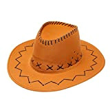 Cappello da Sole da Cowboy di Moda Occidentale Casual per sutura Solido per Adulti Cappello da Sole da Viaggio a ...