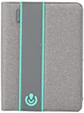 Carchivo Portadocumenti serie Venture con cerniera formato A5, colore grigio con inserto turchese