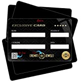 Card in PVC Personalizzate colore nero - EXCLUSIVE CARD - Personalizzabili Fronte e Retro con logo del brand, negozio, azienda ...