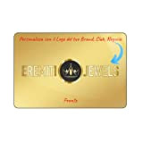 Card in PVC Personalizzate colore Oro - EXCLUSIVE CARD - Personalizzabili Fronte e Retro con logo del brand, negozio, azienda ...