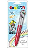 Carioca B44400110 - Blister con 1 maxi penna, 10 colori, 10 diversi