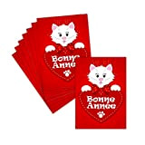 Carta di auguri gatto e Chaton – 8 carte – Carte Buon Anno 2019 Gatto su un cuore ➽ Dispo in 3 formati Carte postale - 11 ...