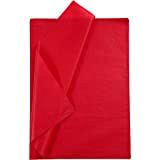 Carta velina, foglio 50x70 cm, 14 cm, rosso, 25fogli