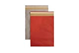 Carte Dozio - Sacchetto regalo in Kraft colori assortiti (Argento e Rosso), con patella adesiva, f.to cm 30+10x41+6, cf 10 ...