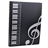 Cartella per file musicali formato A4 Cartella per spartiti di carta documenti a tema musicale 40 tasche