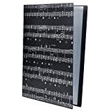 Cartella portadocumenti in formato A4 con 40 tasche Musical Notation File Folder -Black