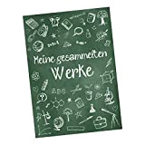 Cartellina portadocumenti formato A4 con chiusura magnetica, motivo: "Meine raccolte lavorate", colore: verde
